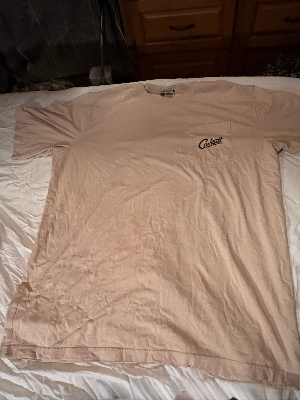 Carhartt Men’s Pocket T-Shirt with graphics on the back of the T-shirt